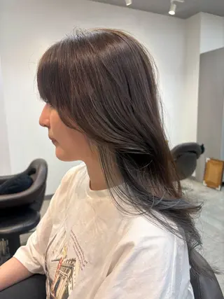 セミロング neaf 六本木店所属・六本木🫧パーマ 望月彩音のヘアスタイル