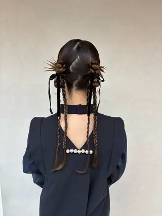 ロング ヘアアレンジ ヘアセット／眉毛カッ ト/Nana〻のヘアスタイル