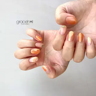 ネイル なんば堀江/育爪施術 ニュアンス✻Kaphのネイルデザイン