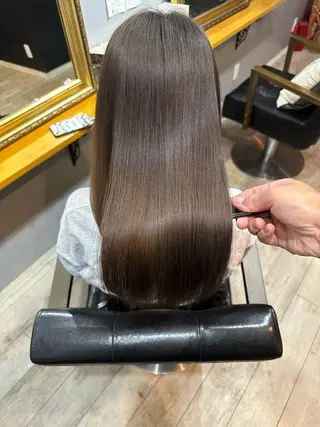 セミロング カラー 渡辺俊介 暗髪カラー /美髪矯正/髪質改善のヘアスタイル