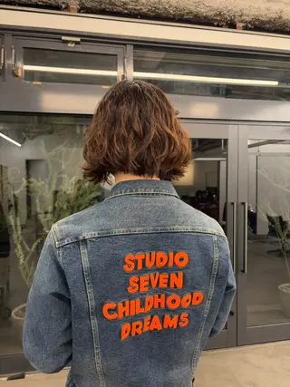 ショート パーマ パーマ×透明感カラー MIOのヘアスタイル