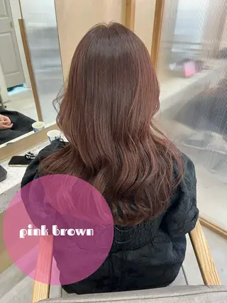 ミディアム カラー ヘアアレンジ 🥀暖色韓国ヘア💕 保科侑花のヘアスタイル