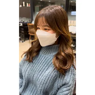 ミディアム タンバルモリパーマ 礒井メンキのヘアスタイル