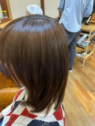 ミディアム 髪質改善/艶カラー 塩野成一のヘアスタイル