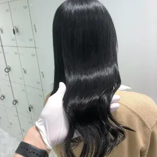 ミディアム カラー パーマ ヘアアレンジ ネイル マツエク・マツパ 韓国風ベージュ🤎 赤みなし🌿横浜🤎のヘアスタイル