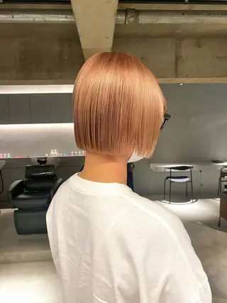 ミディアム カラー 宮川 日菜子のヘアスタイル