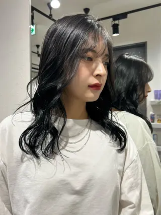 ロング 艶カラー/レイヤー /メンズ/マツエクのヘアスタイル