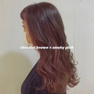 セミロング カラー CHELSEA所属・安富 舞のヘアスタイル