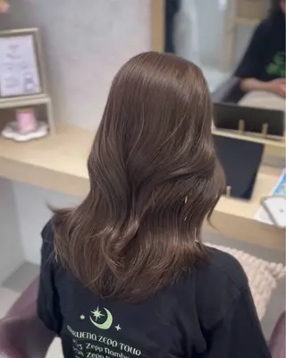 セミロング カラー suzuka/透明感 カラー 美髪縮毛矯正のヘアスタイル