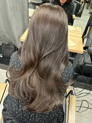 ロング 女性らしいモテヘア 韓国ヘアhikariのヘアスタイル