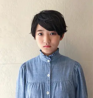 ショート パーマ 長井 美佳のヘアスタイル