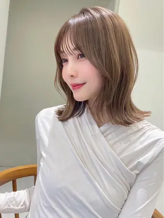 ミディアム 🎀 透明感カラー / 錦糸町のヘアスタイル