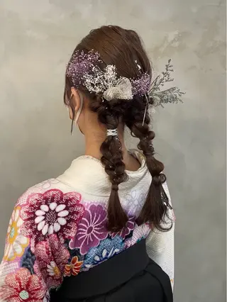 ロング ヘアアレンジ ♡トップスタイリス ト/美髪矯正hinaのヘアスタイル