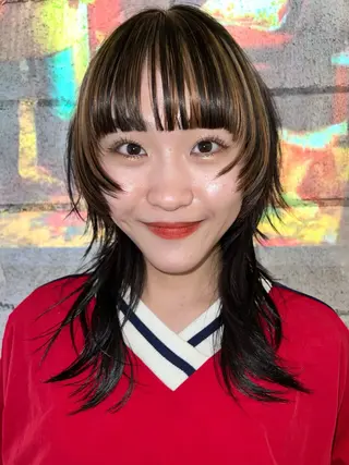 セミロング カラー haco＋所属・圧倒的デザイン力 店長🎨RENAのヘアスタイル