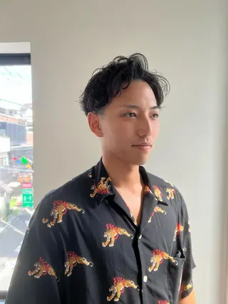 カラー パーマ メンズ スパイキーショート/ メンズヘア/hugeのヘアスタイル