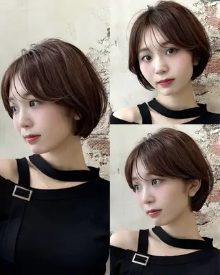 ショート カラー 💍新宿ショート 💍岩田莉奈のヘアスタイル