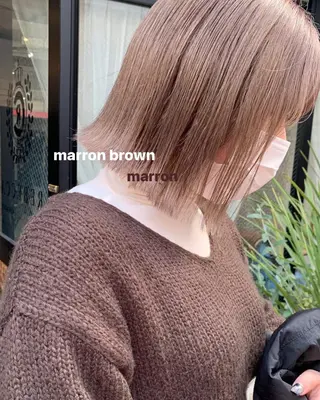 ミディアム カラー レイヤー/顔周り /AKARIのヘアスタイル