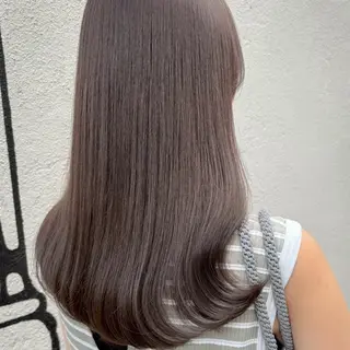 セミロング カラー グレージュ|くすみ× 透明感|kazutoのヘアスタイル