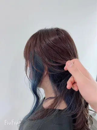 ロング カラー 新宿/小顔レイヤー/ 顔まわり/西慶太朗のヘアスタイル