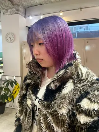 セミロング 💥ウルフカット デザインあんな💥のヘアスタイル