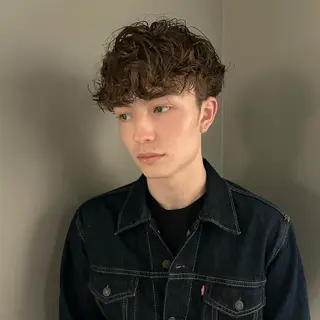 ショート パーマ メンズ 渋谷/メンズパーマ/ ミディアム/田代昂平のヘアスタイル