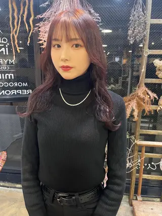 ロング カラー ヘアアレンジ emu head spa & treatment所属・髙塚碧🇰🇷 韓国ヘア🎗️のヘアスタイル