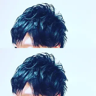 ショート パーマ メンズ 橋本 貴行のヘアスタイル