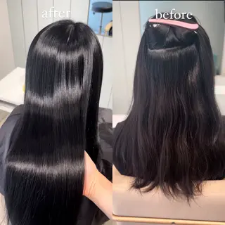 カラー 縮毛矯正／レイヤー／ 髪質改善／海月のヘアスタイル