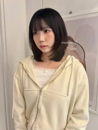 ミディアム カラー riria/ボブ /ブラウンカラー🎀のヘアスタイル