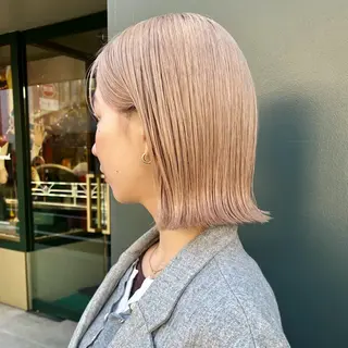 カラー GREENmiddle所属・ハイトーンカラーボブ 代官山 大和仁菜のヘアスタイル