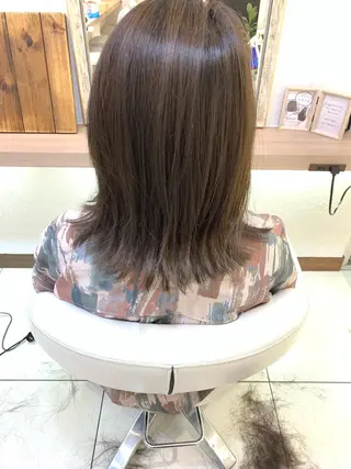 ミディアム 似合わせカラー/艶 髪質改善/ヨシザキのヘアスタイル