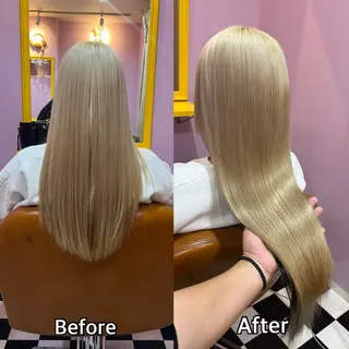 ロング シール+ちび編み込み エクステ梅田🐨のヘアスタイル