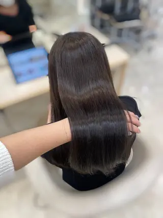 ロング カラー 透明感ワンカラー🎀 レイヤー/AOのヘアスタイル