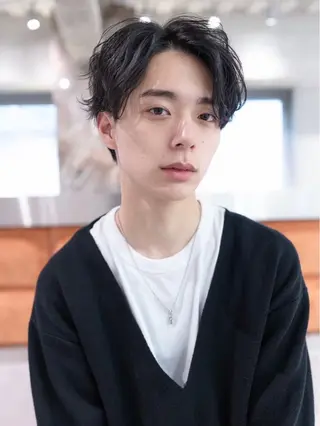 ミディアム ブリーチカラー/原宿 /髪質改善/shinのヘアスタイル