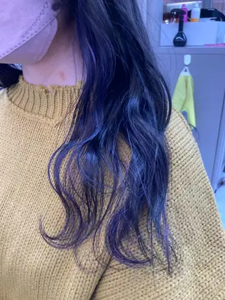 セミロング カラー EMIL/上野駅近 /ブリーチ縮毛矯正のヘアスタイル