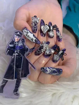 ネイル NES NAIL所属・さゆり￤推しキャラ ￤ロングネイル🩷のネイルデザイン