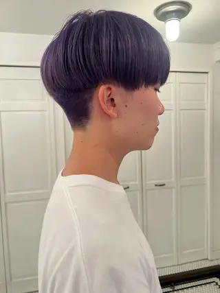 カラー ブリーチカラー🎀 韓国風/寺門美優のヘアスタイル