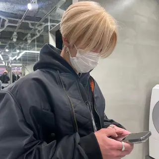 ショート カラー メンズ 花香竜太/エクステ /ハイトーンカラーのヘアスタイル