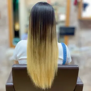 ロング YELLOW CORN 金沢文庫所属・【金沢文庫4分】髪質 改善/縮毛矯正アラタのヘアスタイル