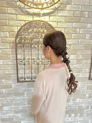 ヘアアレンジ 髪質改善/ボブ/暖色 /𝙨𝙤𝙧𝙖のマツエク・マツパデザイン