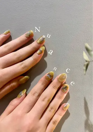 ネイル 金 柚嬉のネイルデザイン