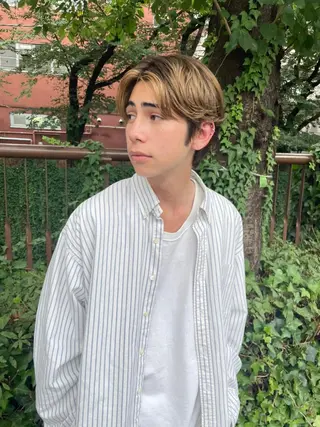 メンズ パーマ カラー CEINE PATHのヘアスタイル