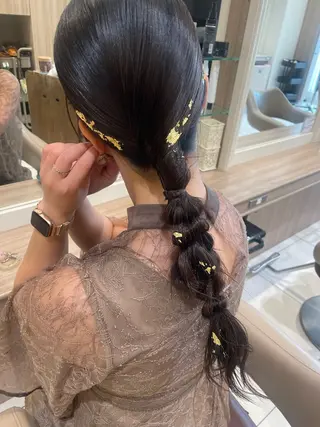 ロング ヘアアレンジ 韓国ヘアメイク🎀/ 縮毛矯正✨山本媛香のヘアスタイル