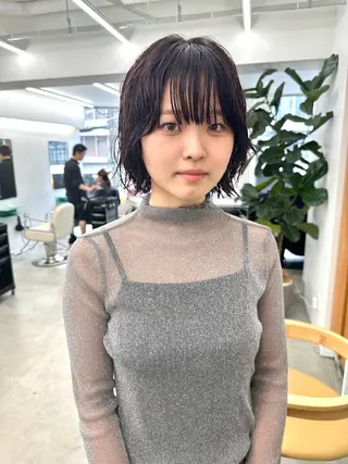 ショート パーマ ボブ/レイヤー/ケア パーマ/リュウタのヘアスタイル