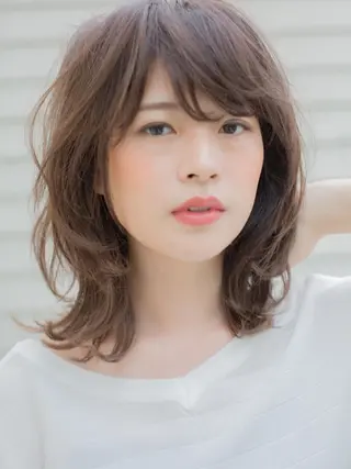 ミディアム INCE HAIR 竹牟礼翔のヘアスタイル