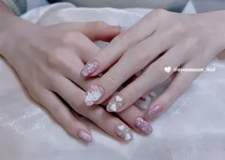 ネイル flower nail salon所属・あや✨🌸長さだし カワイイ系ピンク専門のネイルデザイン