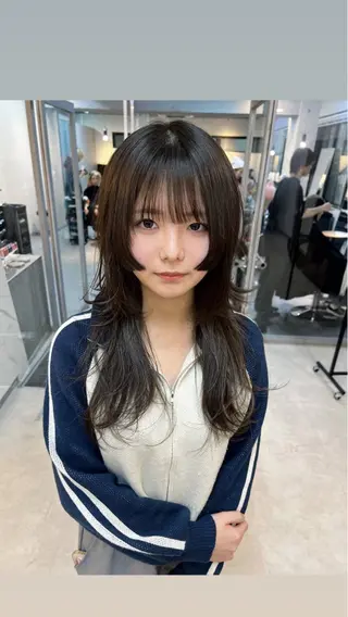 セミロング 【ロングウルフカット 姫カット】伊藤裕哉のヘアスタイル