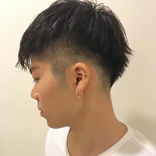 ショート カラー パーマ メンズ 平内 賢人のヘアスタイル
