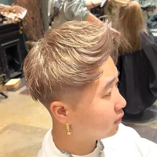 カラー メンズ メンズパーマ眉毛 特化アユム🔥のヘアスタイル