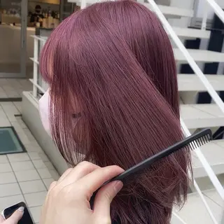 ミディアム カラー 💖ブリーチ/暖色 𝐘𝐮𝐢💖のヘアスタイル